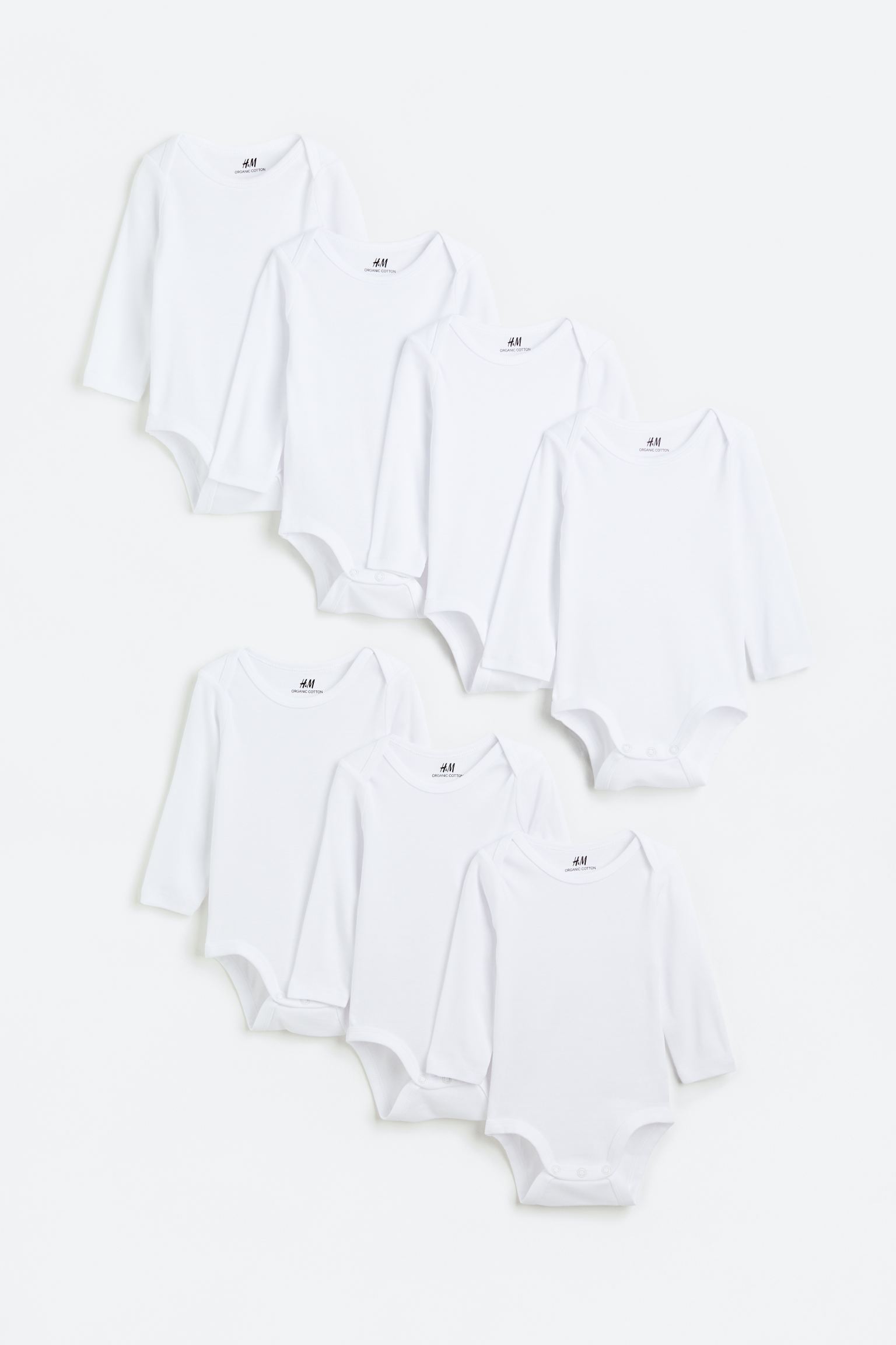 

7-pack long-sleeved bodysuits