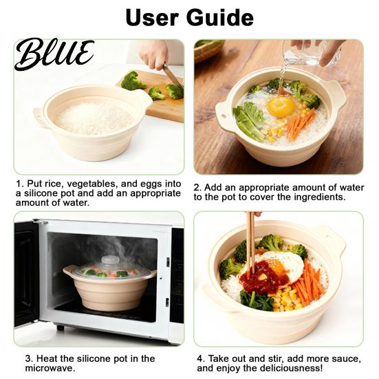 Reusable Air Fryer Steaming Accessory Foldable Silicone Microwave Steamer Collapsible Steamer Bowl Nonstick Easy Clean Steam Insert Heat-Resistant
