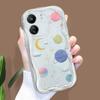 Cute Cartoon Pattern Cream Texture Casing Wavy Edge Soft Silicone Cover Phone Case for Xiaomi Redmi