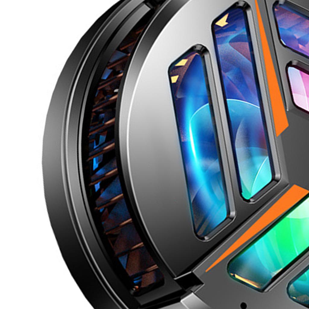 Cell Phone Cooler Magnetic Absorption Semiconductor Cooling Fan Mobile Phone Radiator Digital Display for Playing Games