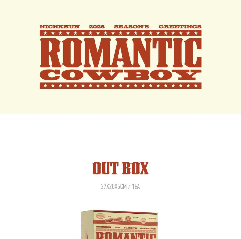 [Pre-Order] NICHKHUN (2PM) [ROMANTIC COWBOY] 2026 SEASON'S GREETINGS