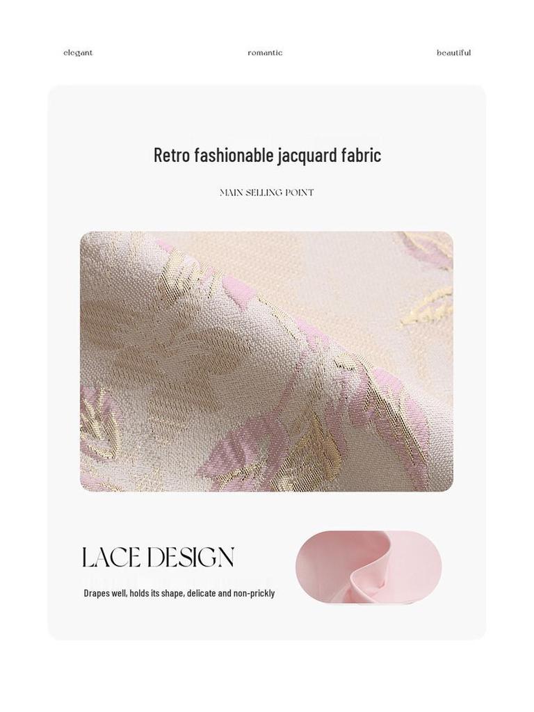 Retro Chinese Jacquard Frog Button Round Neck Jacket - Spring 2025 Collection