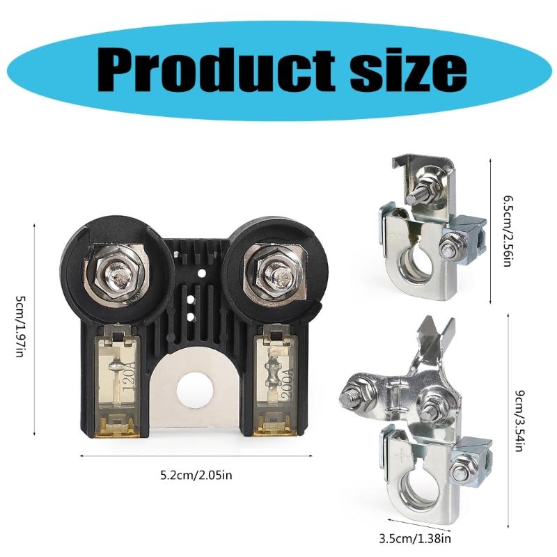 Upgrades Battery Terminals & Fuses  Set AE5Z14526BA Replacement Positive & Negative Battery Terminals Clamps with Fuses