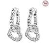 925 Silver Drop Earrings Serpentine Shape For Women Wedding Party Gift Elegant Silver Jewelry