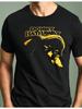 T-shirt Grafica Unisexs Donnie Hathaway Cotone Nero Con Scritta Gialla Girocollo Classico Manica Corta T-shirt Unisexs