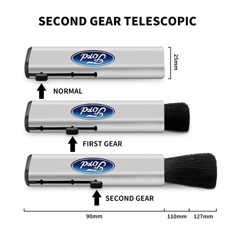 New Car Retractable Cleaning Brush Air Conditioner Computer Cleaning Brush For Ford mk2 mk3 Ranger Mondeo mk4 S-MAX Kuga Mustang