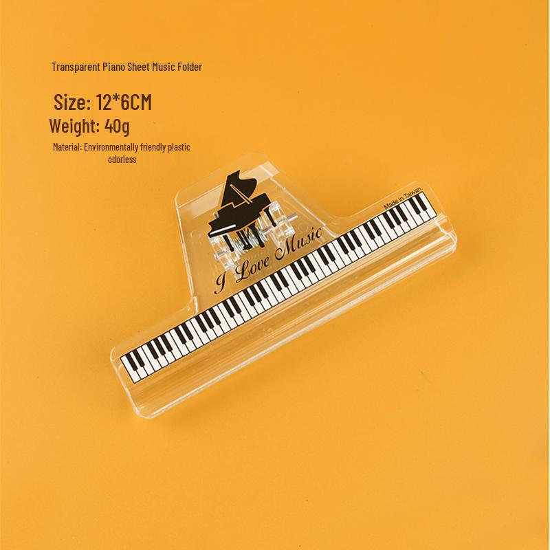 Clear High-Value Piano Note Music Storage Folder