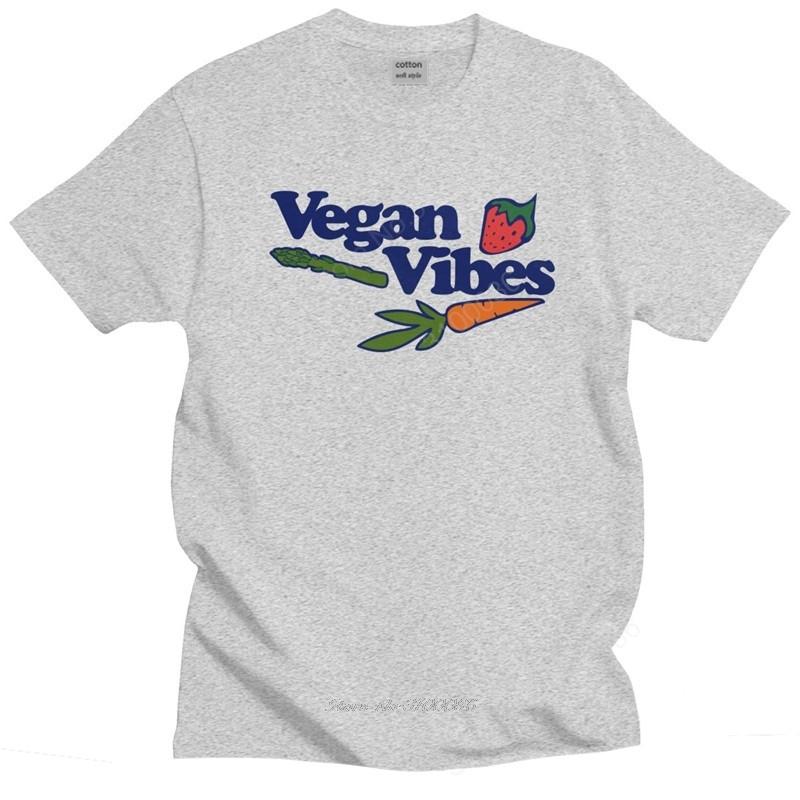 Vegan Vibes T Shirt Unisex Preshrunk Cotton Strawberry Plants Tee Tops Round Neck Short Sleeve Graphic Tshirt Gift Clothing