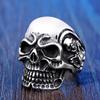 Anelli a Teschio Gotici Multistile per Uomo Acciaio Inossidabile Biker Motociclista Gioielli Anello Festa di Halloween Dropshipping