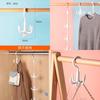 Plastic Multiarm Closet Hook With Rotating Fourclaw Design For Home Organization