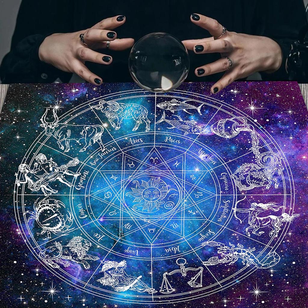 Square Flannel Tarot Altar Cloth Card Board Game Astrology Oracles Card Pad Table Cover Card Mat Divination Tablecloth