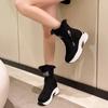 Shoes For Women Elegant With Medium Heels Womens Snow Boots Half High Tassel Black Mid Calf Gothic Trend 2024 Stylish Y2k