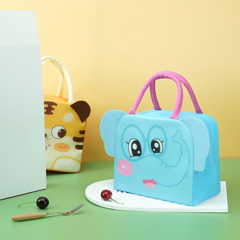Portable Cartoon Stereoscopic Lunch Bag Thermal Thermal Bag Insulated Lunch Box Bags Lunch Box Accessories Oxford Cloth Tote Bag