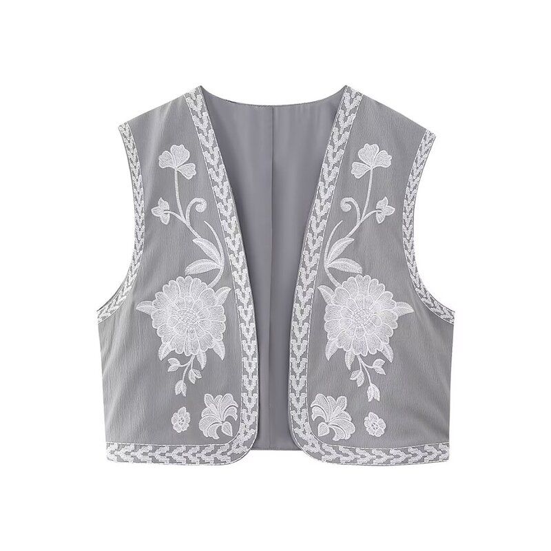 Fashion Style 2023 Summer New Arrival Fashion Trendy Women's Clothing Easiest for Match Embroider Cardigan Vest 6895023 250