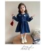 2025 Girls' Stylish Denim Two-Piece Dress Set for Spring/Autumn