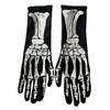 Five Finger Skull Claw Rukavice Střední délka Bílé rukavice Skeleton Rukavice Punk Halloween Cosplay