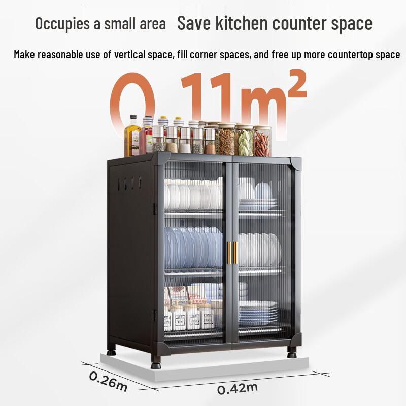 2-Tier Carbon Steel Kitchen Dish Rack