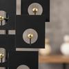 Geometric Sculpture Black and Gold Ornament Modern for Entryway, Lobby