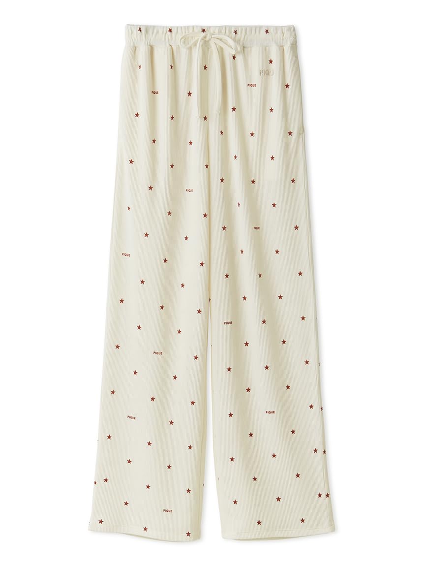 

Gelato Pique Star Print Waffle Long Pants PWCP254318REDF