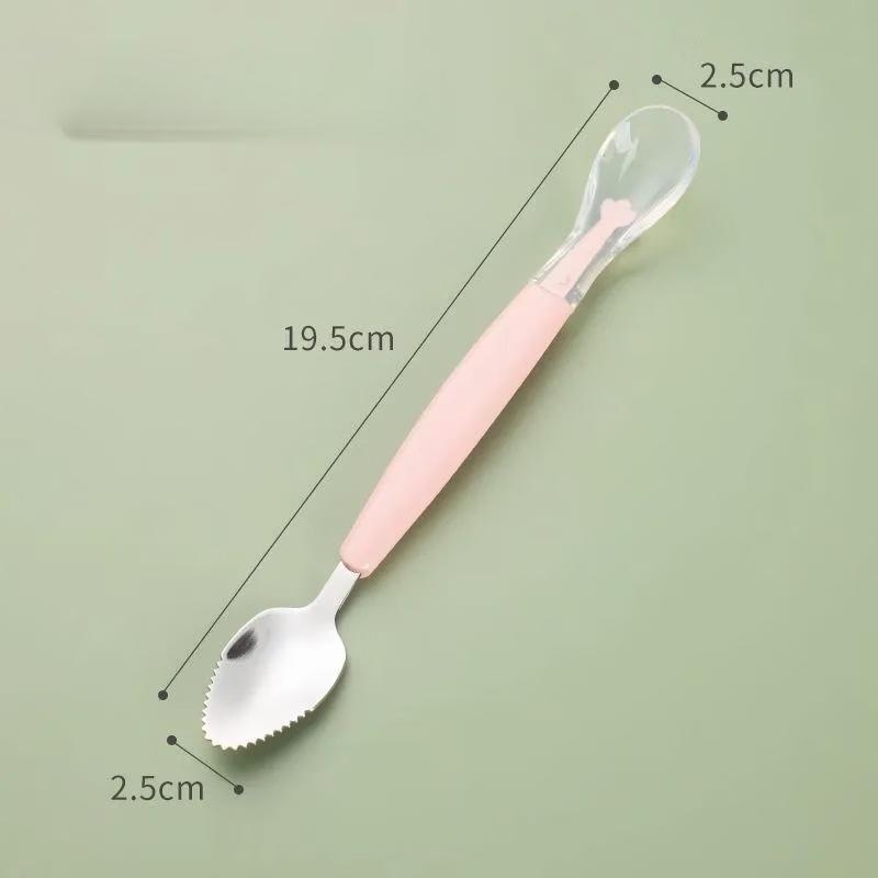 ZISIZ Baby Silicone Double-Ended Scraper Spoon