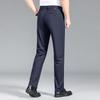 FENGXIAO 2026 Men's Mid-Waist Loose Straight Business Casual Pants
