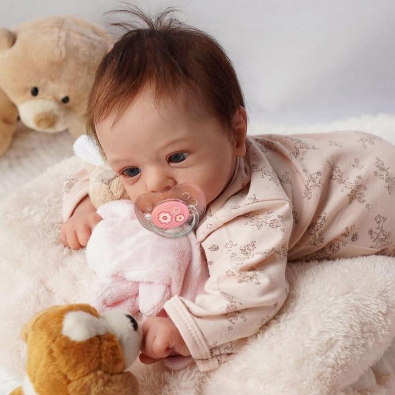 18in Collectible Cuddle Doll Soft Vinyls Caucasian Reborns Toy with Veins Kids and Grandma Best Companies Collector Toy