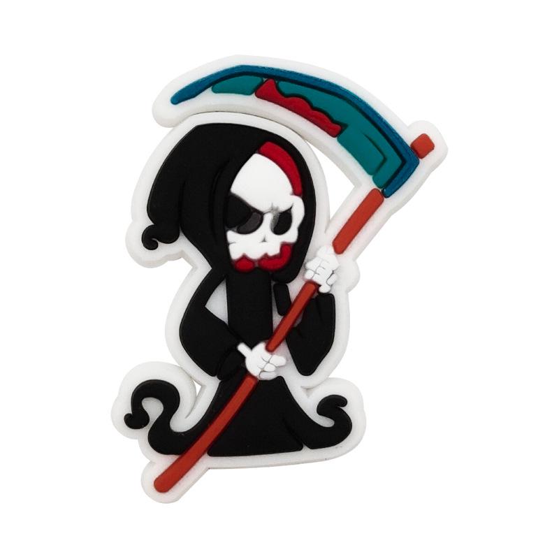 Black & White Halloween Punk Metal Rock Croc Shoe Charms