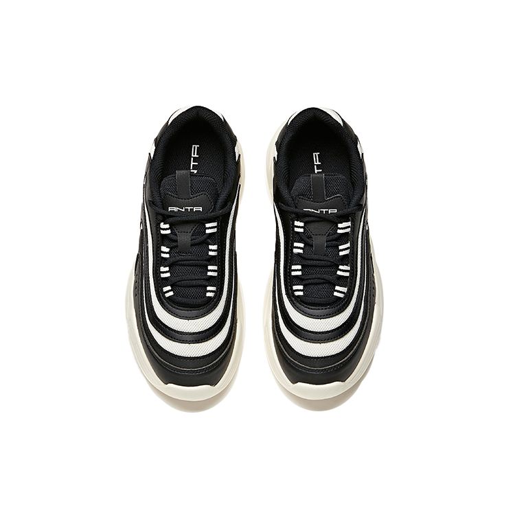 Anta Lifestyle Series Fabric Synthetic Leather Shock Absorbing Non-Slip Wear-Resistant Breathable Low-Top Casual Shoes Women sneaker 121948823R-1