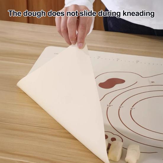 Yousheng Silicone Pad Baking Mat Sheet Kneading Dough Mat with Measurement Kitchen Rolling Mat Cookies Pizza Fondant Making Mat