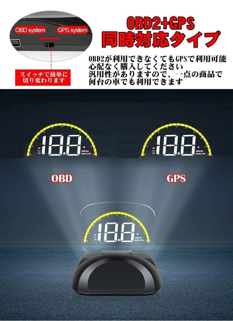 NikoMakuHUD head up display OBD2GPS compatible simultaneously [no real HUDC700S double images] Tachometer Japanese manual retrofitted car speedom