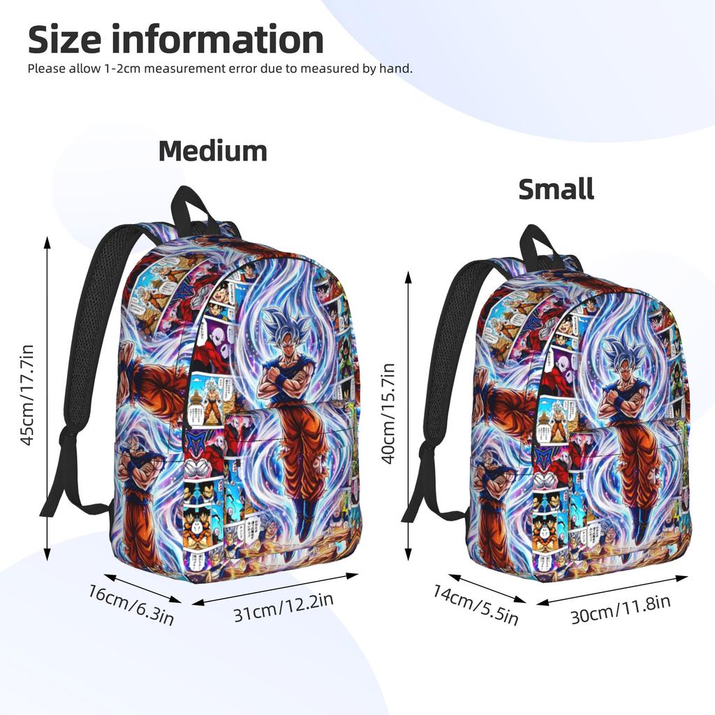 Dragons Ball Anime Song Goku Backpack Back To School Backpacks Unisex Pretty School Bags Designer Print Rucksack