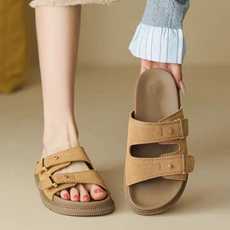 

Модные низкие тапочки мягкая обувь женщина 2025 пантофли флок сланцы женские пляжные комфортные летние новые плоские сабо повседневные резиновые шлепанцы римские ПУ 35 верблюд