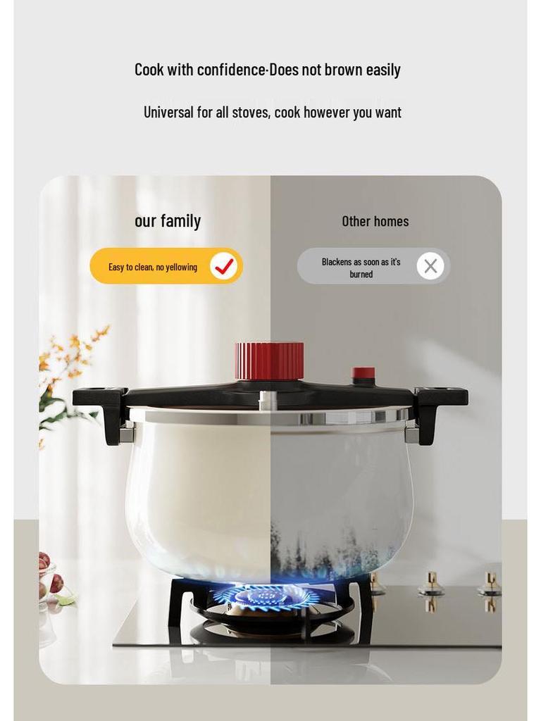 Pressure-Resistant Non-Stick Soup Pot for Gas & Induction Stoves, Safe & Explosion-Proof, Perfect for Soups & Stews.