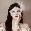 Makeup Dance Party Mask Half-face Sexy Lace Feather Mask Halloween Mask Posing Props Headgear