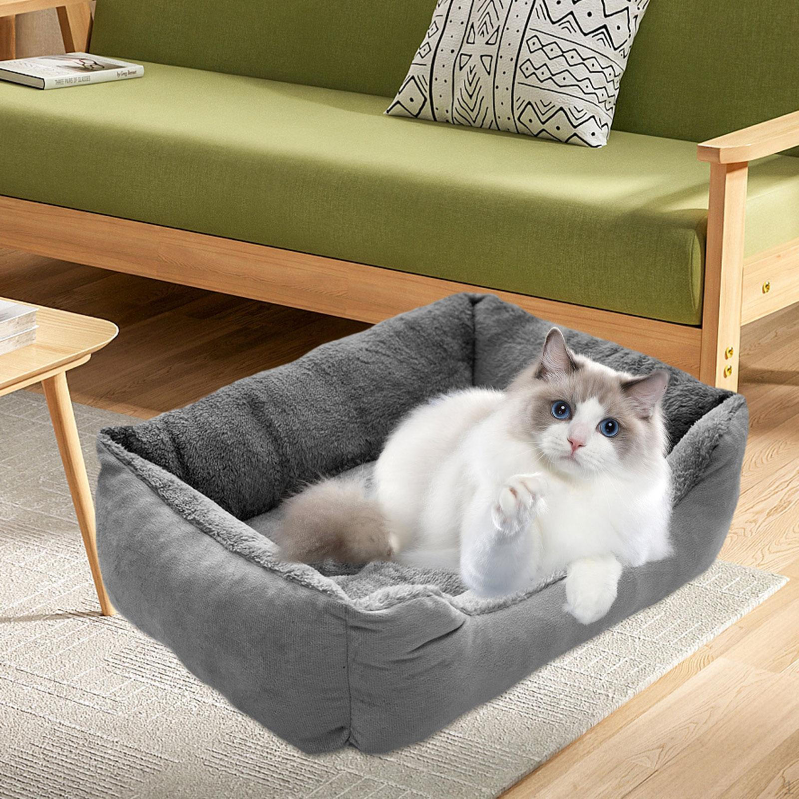 

Кровати для кошек для домашних кошек, гнездо, самосогревающееся, успокаивающее, удобное для сна, плюшевая подушка для домашних животных, подушка для домашних животных S