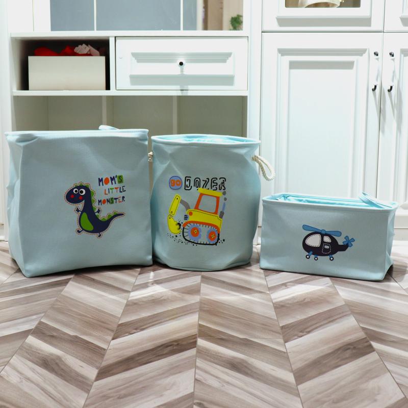 Cartoon Thicken Laundry Basket Dirty Clothes Sundries Storage Basket For Kids Toys Organizers