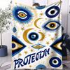 PROTECTION Evil Eye Totem Art Print Flannel Blanket for Adult Quality Soft Warm Universal Blanket for Travel Picnic Home