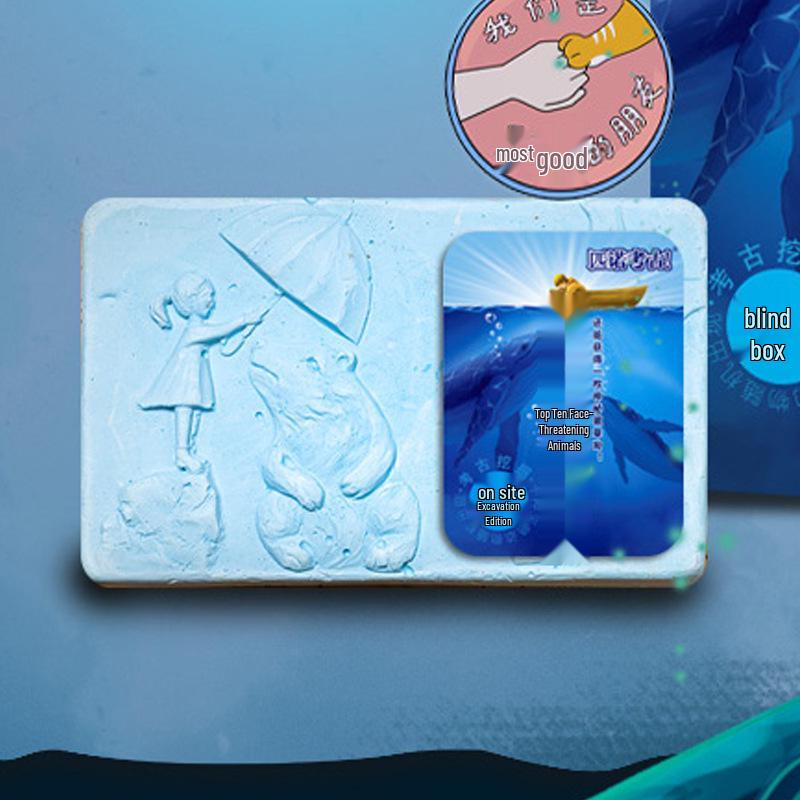 Pino Dig Archaeological Series: Endangered Animals Blind Box - Panda & Chinese Alligator Children s Treasure Hunt
