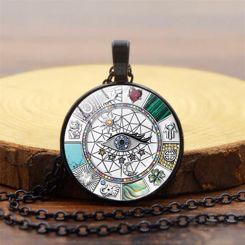 Amulet Magic Lucky Symbol Evil Eye Women's Jewelry Retro Pendant Necklace