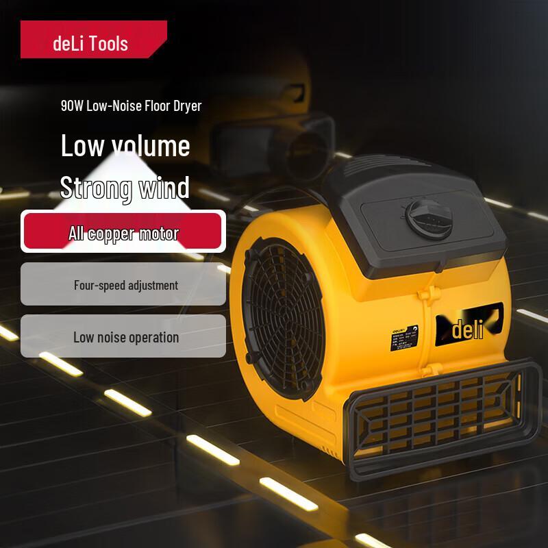 Deli Quiet Mini Floor & Carpet Dryer CN plug (adapter included)