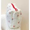 Quilted Cotton Ladies Travel Storage Bag Retro Cherry Women's Cosmetic Bags Cute Design Girls Pencil Case Makeup Bag Handbags