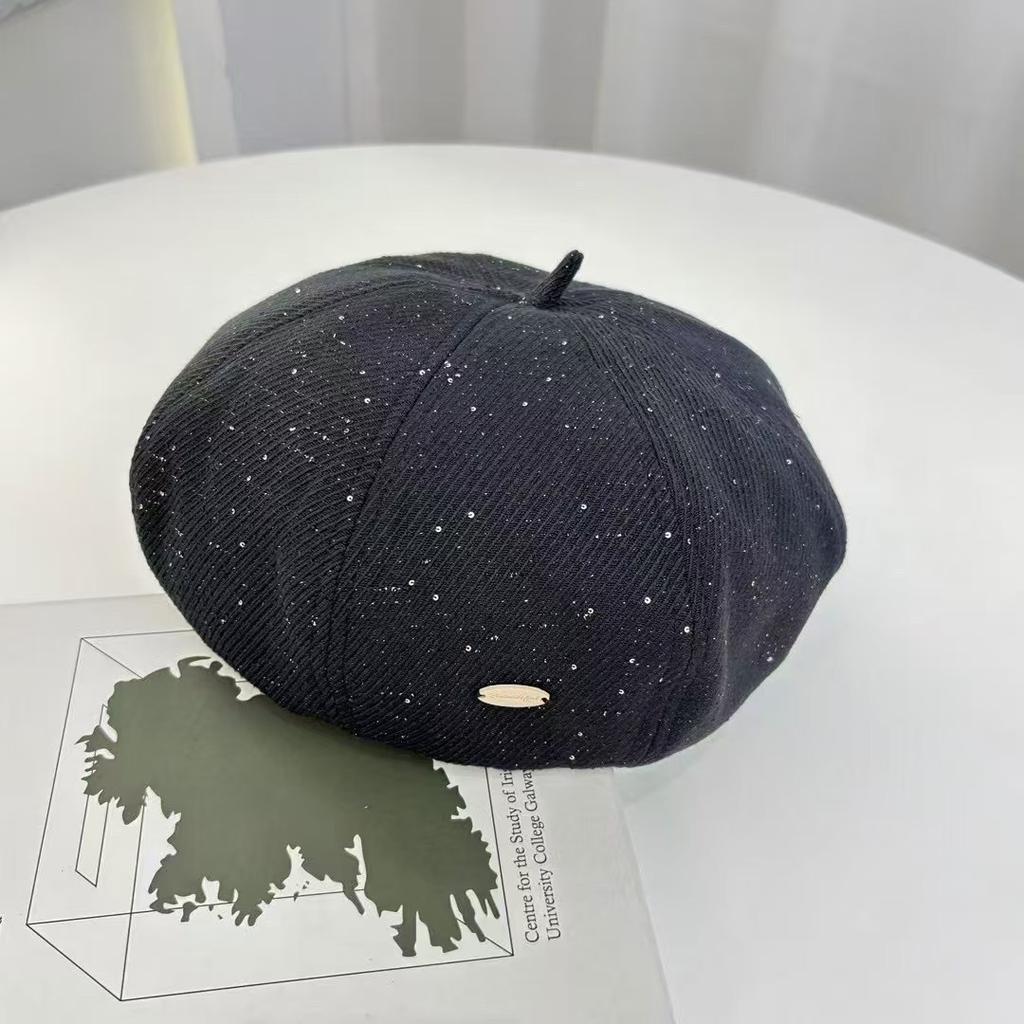 Autumn and Winter Fashion Niche Versatile Beret Women Versatile Face Showing Small Hat Temperament Flat Top Hat Casual Beret