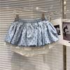 European Station Spring New Sweet Blue Polka Dot Pattern Anti-light Princess Lined Bud Skirt Short Skirt Tide