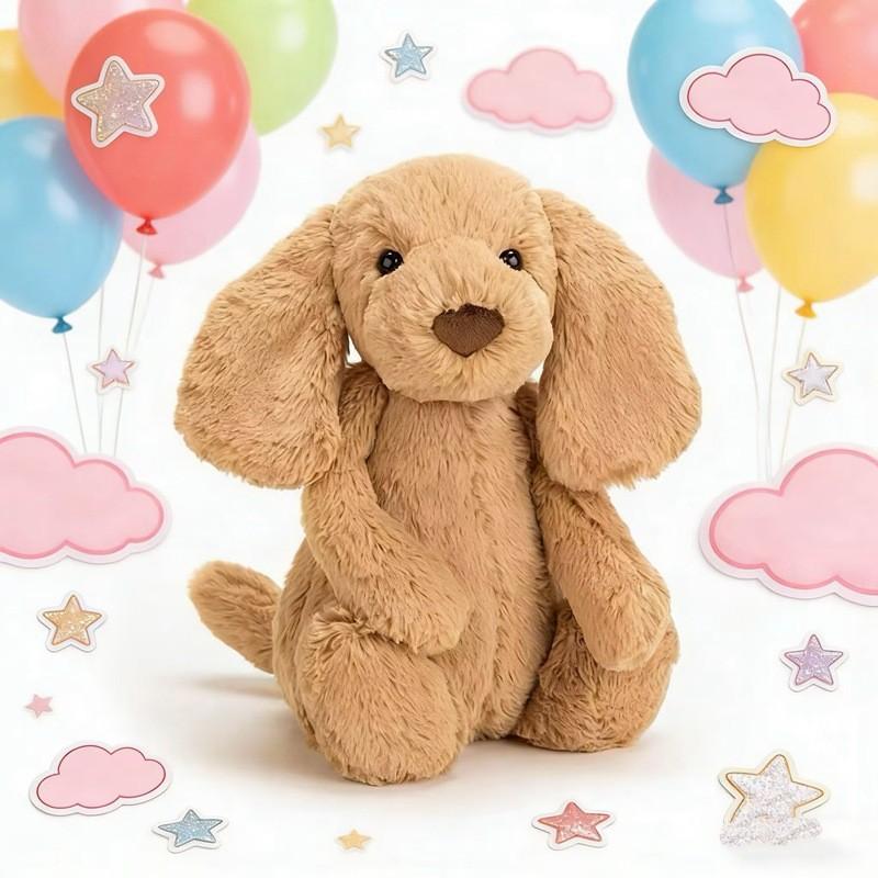 Plush Dog Toy With Soft Pp Cotton Filling For Girls And Kids