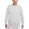 Nike French Terry Crew Neck Sweatshirt With Embroidered Swoosh Unisex Tops Mocha-Grey White DJ0466-050