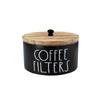 Dust-proof Coffee Filter Paper Storage Container Wooden Coffee Filter Organizer  Camping