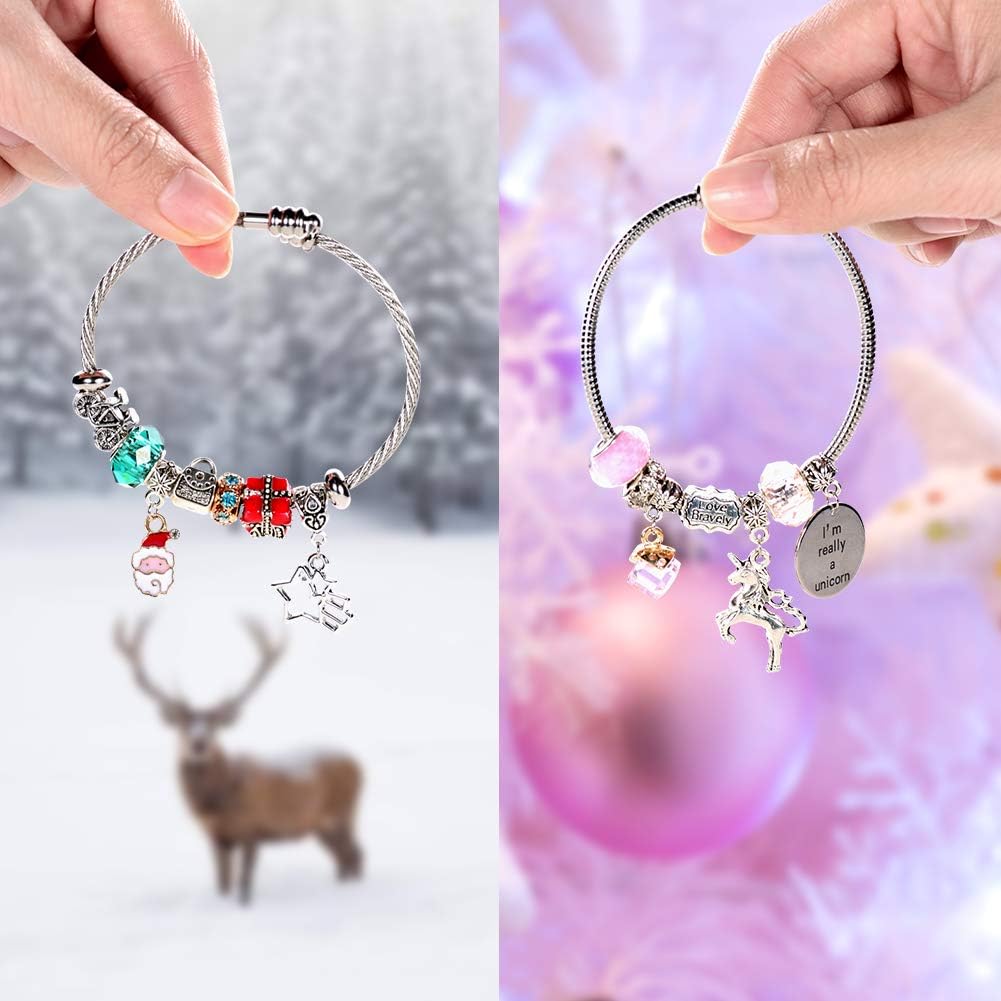 Charm Bracelet Making Kit, A Unicorn Girls Toy That Inspires Creativity and Imagination, Crafts for Ages 8-12 with Jewelry Making&Art KitPerfectGifts