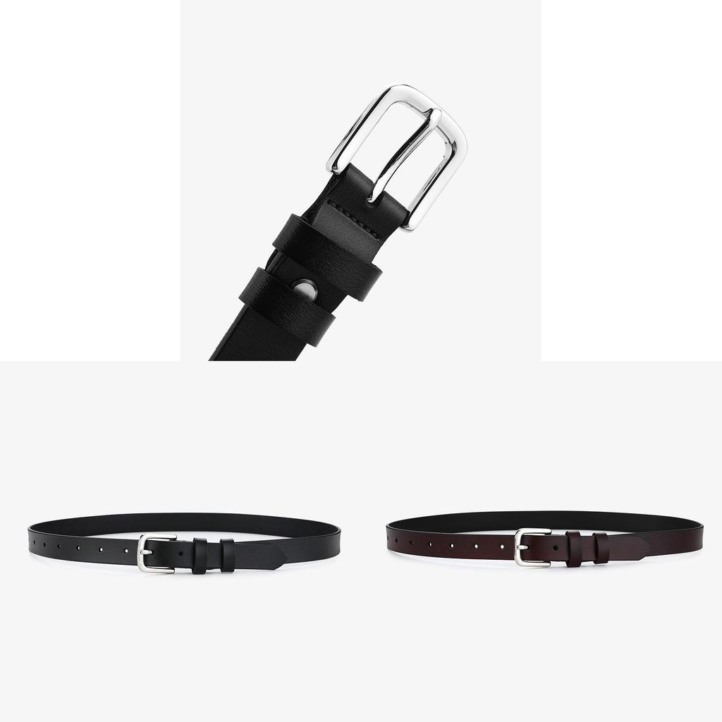 Retro Style Cowhide Belt With Alloy Pin Closure For Office And Daily Use