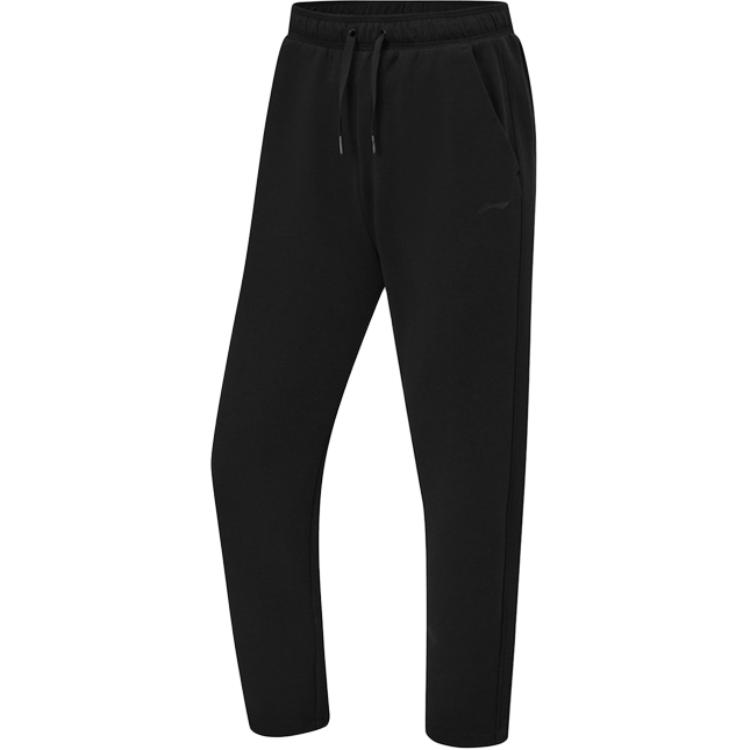 

Li Ning Comfortable Simple Loose Casual Knitted Sports Pants Women bottoms Black AKLTA82-1 XL