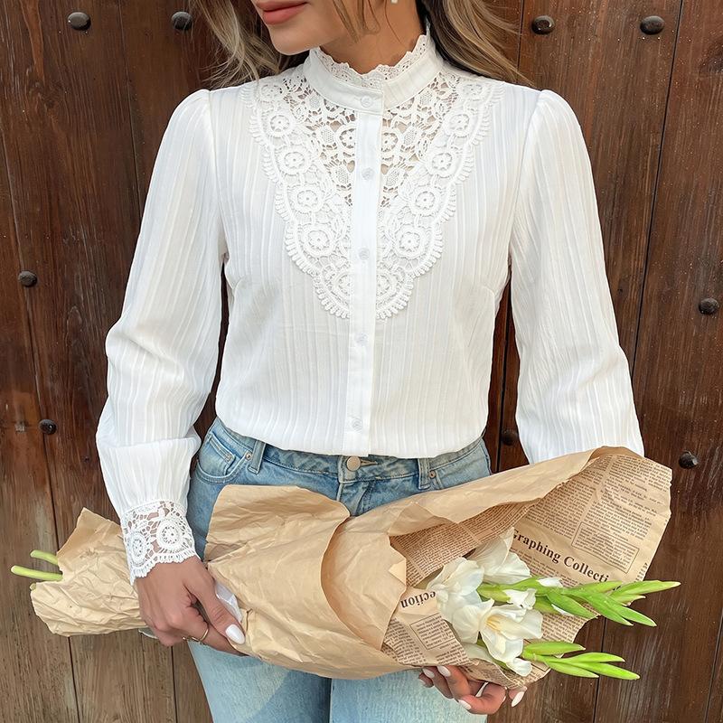 Going Out Tops for Women Hollow Out See Through Lace Elegant Club Date Night Long Sleeve Sexy Tops for Women 2026
